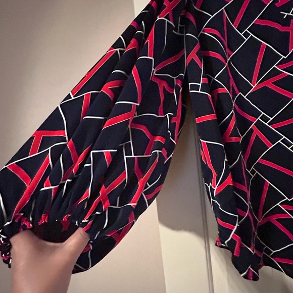 Buenos niños blue/red geometrical figures with wide sleeves size XXL - Picture 2 of 4